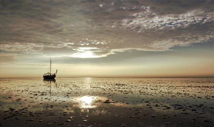 Vrouwe Franciska auf einer Sandbank